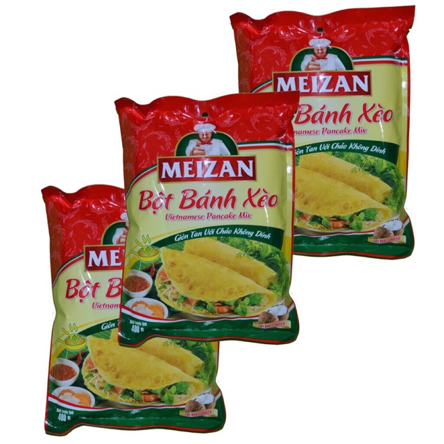 Bột bánh xèo Meizan Combo 3 gói x 400g