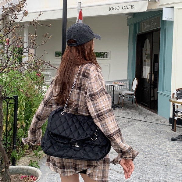 ZHELIHANGFEI Áo Sơ Mi Caro Tay Dài Chống Nắng Dáng Rộng Trẻ Trung Hợp Thời Trang