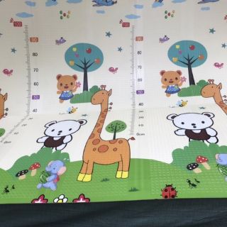 Thảm trải sàn xốp XPE 2 mặt phủ Silicone Hàn Quốc mẫu đẹp chống thấm tuyệt đối, chống ngã, cho bé tập bò kèm túi 1m8- 2m