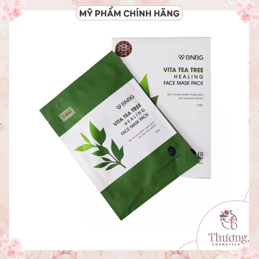 💎 [ CHÍNH HÃNG ] Mặt Nạ Tràm Trà Giảm Mụn BNBG Vita Tea Tree Healing Face Mask Pack 💧