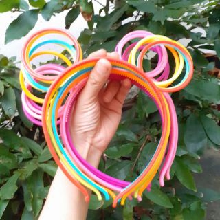 Cài tóc tai thỏ tròn màu