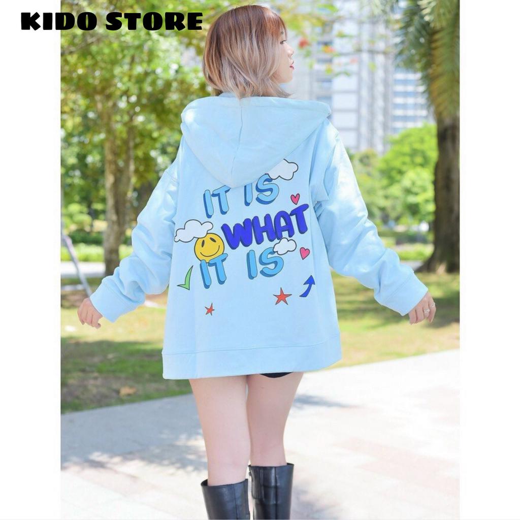 Áo khoác hoodie nỉ nam nữ form rộng thiết kế mới lạ độc đáo phong cách hàn tpc  của gkm_fashion