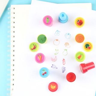 BỘ 10 CON DẤU HÌNH HOA QUẢ