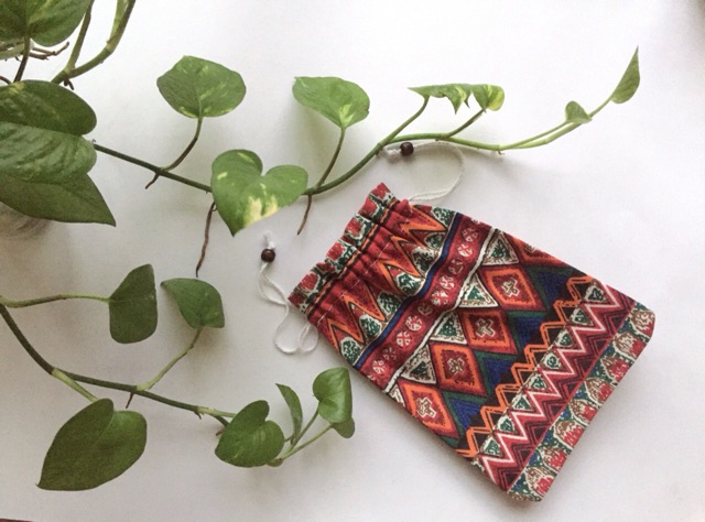 Túi vải thô bố 15*20cm dây rút đựng bài Tarot, trang sức, mỹ phẩm, điện thoại