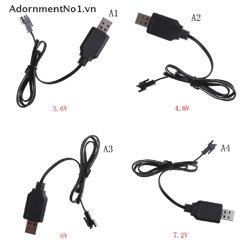 Bộ Sạc Pin AdornmentNo1 DC 3.6V-7.2V RC USB Chuyên Dụng Cho Xe Hơi Điều Khiển Từ Xa
