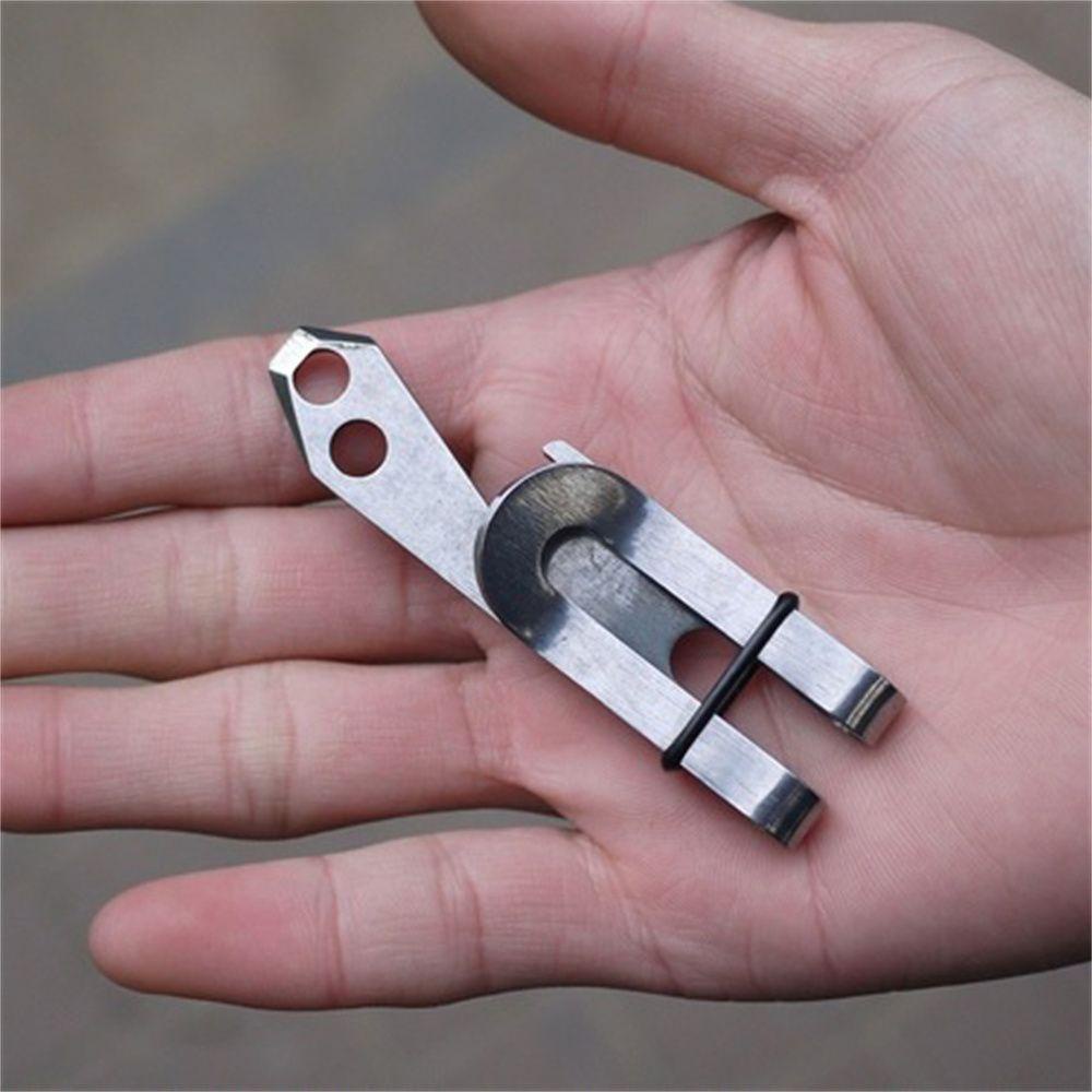 Danilo Kẹp Giữ Tiền / Vé Bằng Thép Không Gỉ Treo Thắt Lưng Sáng Tạo Dùng Khi Đi Cắm Trại / Leo