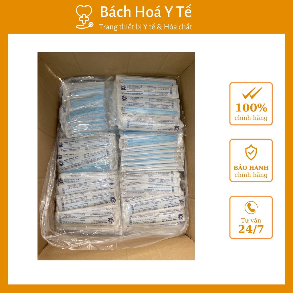 Khẩu trang Việt Nam An Lành 3 lớp khả năng lọc khí cao HỘP 50C.