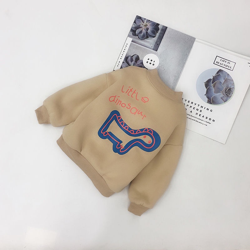 Áo Khoác Bóng Chày Bằng Lông Cừu Cỡ Nhỏ / Trung Bình Họa Tiết Hoạt Hình Thời Trang Thu Đông Cho Bé Trai