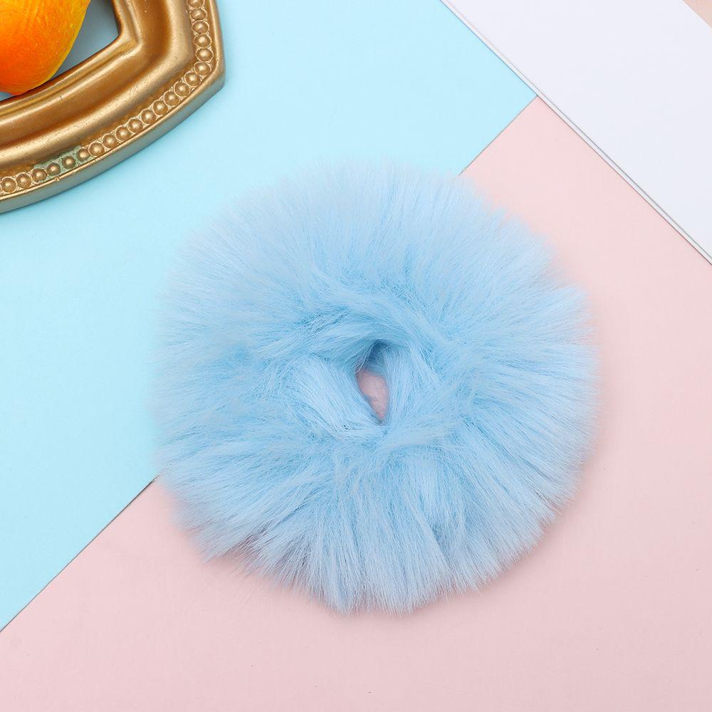 MOILYVN Set 2 Dây Buộc Tóc Lông Thỏ Co Giãn Dành Cho Nữ