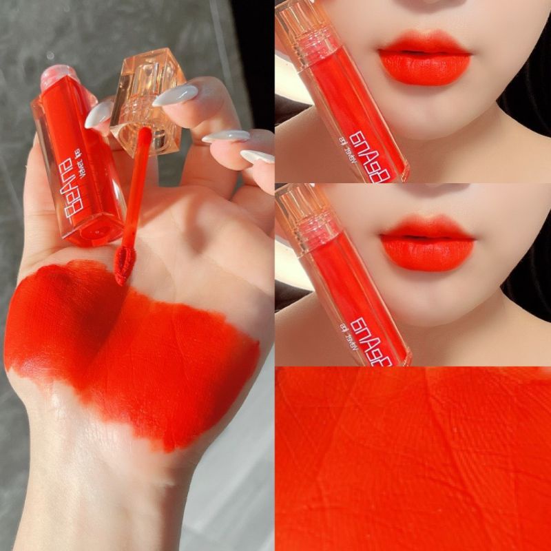 Son kem lì màu Đỏ cam BA01 Beanna vellvetlips cao cấp