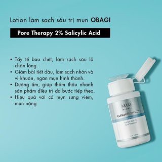 Toner Bha Obagi giúp giảm mụn, dầu nhờn Obagi Clenziderm MD Pore Therapy 148ml | BigBuy360 - bigbuy360.vn