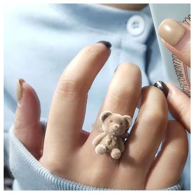 Nhẫn Hở Hình Gấu Dễ Điều Chỉnh Thời Trang Cá Tính JP5