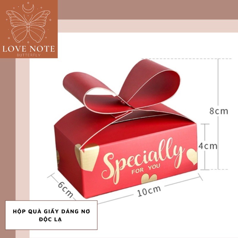 Hộp quà giấy dáng nơ đựng son, trang sức tặng sinh nhật, kỷ niệm, lễ tết, giáng sinh, Valentine | BigBuy360 - bigbuy360.vn