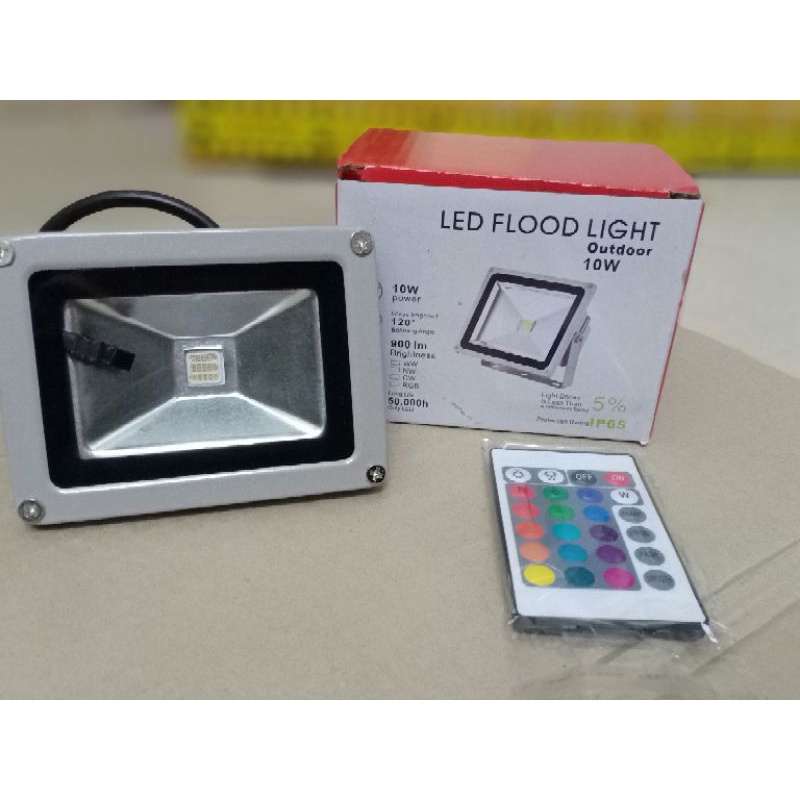 Đèn pha led đổi màu RGB 10w 20w 30w 50w có điều khiển - Đèn led RGB chiếu sáng - Đèn pha chống nước sử dụng ngoài trời