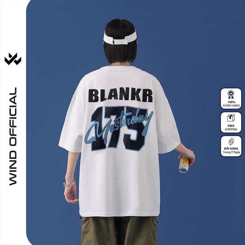 Áo phông tay lỡ WIND unisex form rộng 175 thời trang nam nữ oversize ulzzang