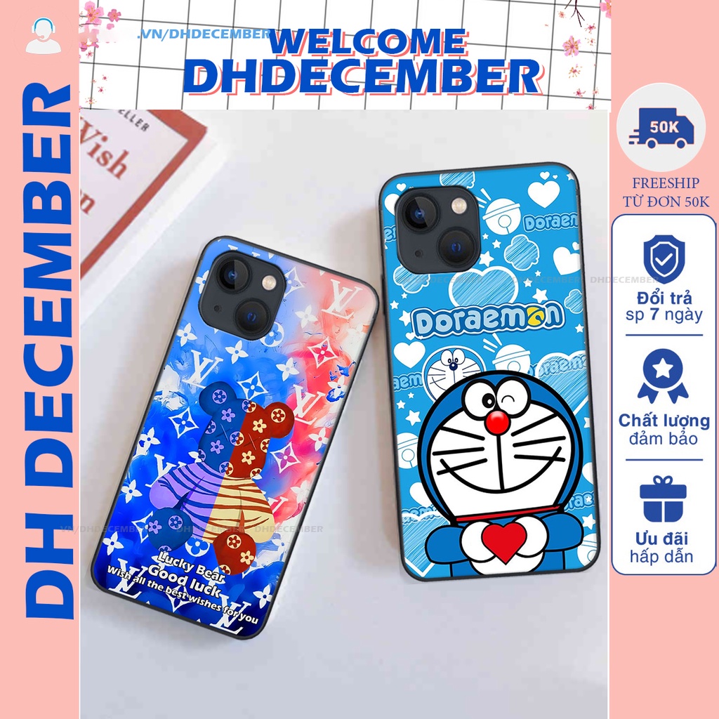 Ốp lưng iphone 13 / 13 MINI in hình gấu K@ws, gấu nâu, dor@emon RẺ- ĐẸP- BỀN