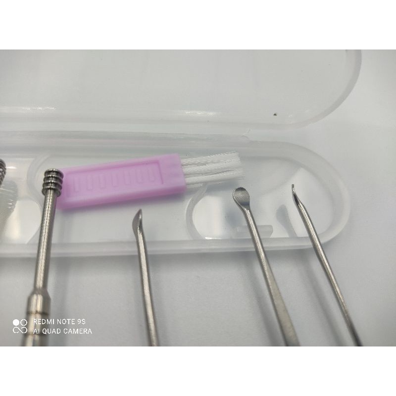 Bộ Lấy ráy tai inox cao cấp, Bộ lấy ráy tai, ngoáy tai 6 chi tiết