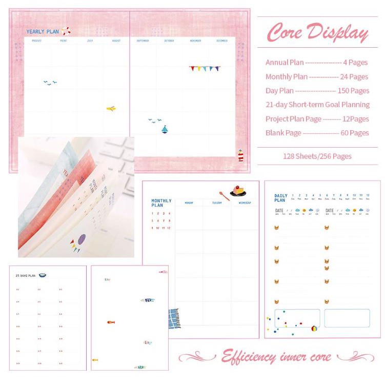 [Mã LIFEB04ALL giảm 10% tối đa 15K đơn 0Đ] Sổ Kế Hoạch Nhật Ký 365 Ngày Life Planner (Tặng Kèm 2 Tấm Sticker Mini)