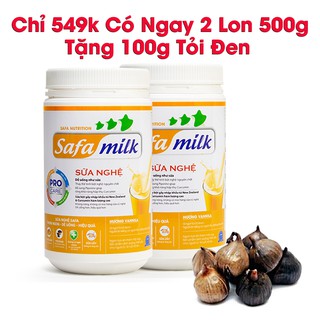 2 Hộp Sữa Nghệ Safa 500g - Tặng Ngay 100 gram Tỏi Đen Lý Sơn