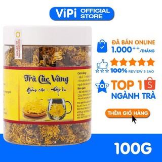Trà hoa cúc vipi 100g mát gan, thanh nhiệt cơ thể, 100% organic - tcv