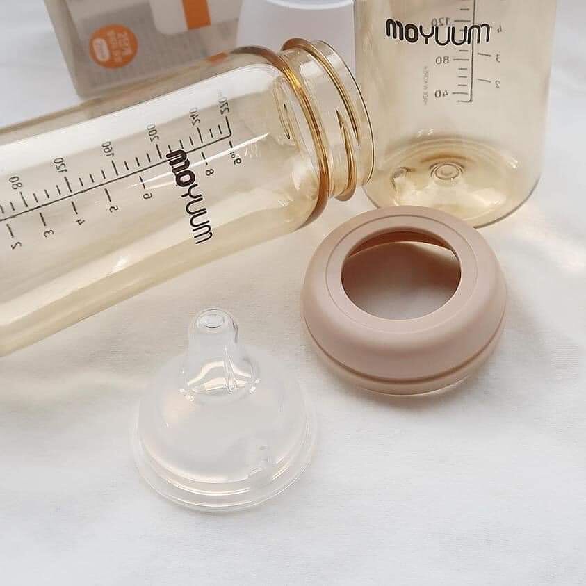 [CHÍNH HÂNG] Bình Sữa Moyuum Nội Địa Hàn Quốc, Núm Ty Sillicon Siêu Mềm 170ml/ 270ml