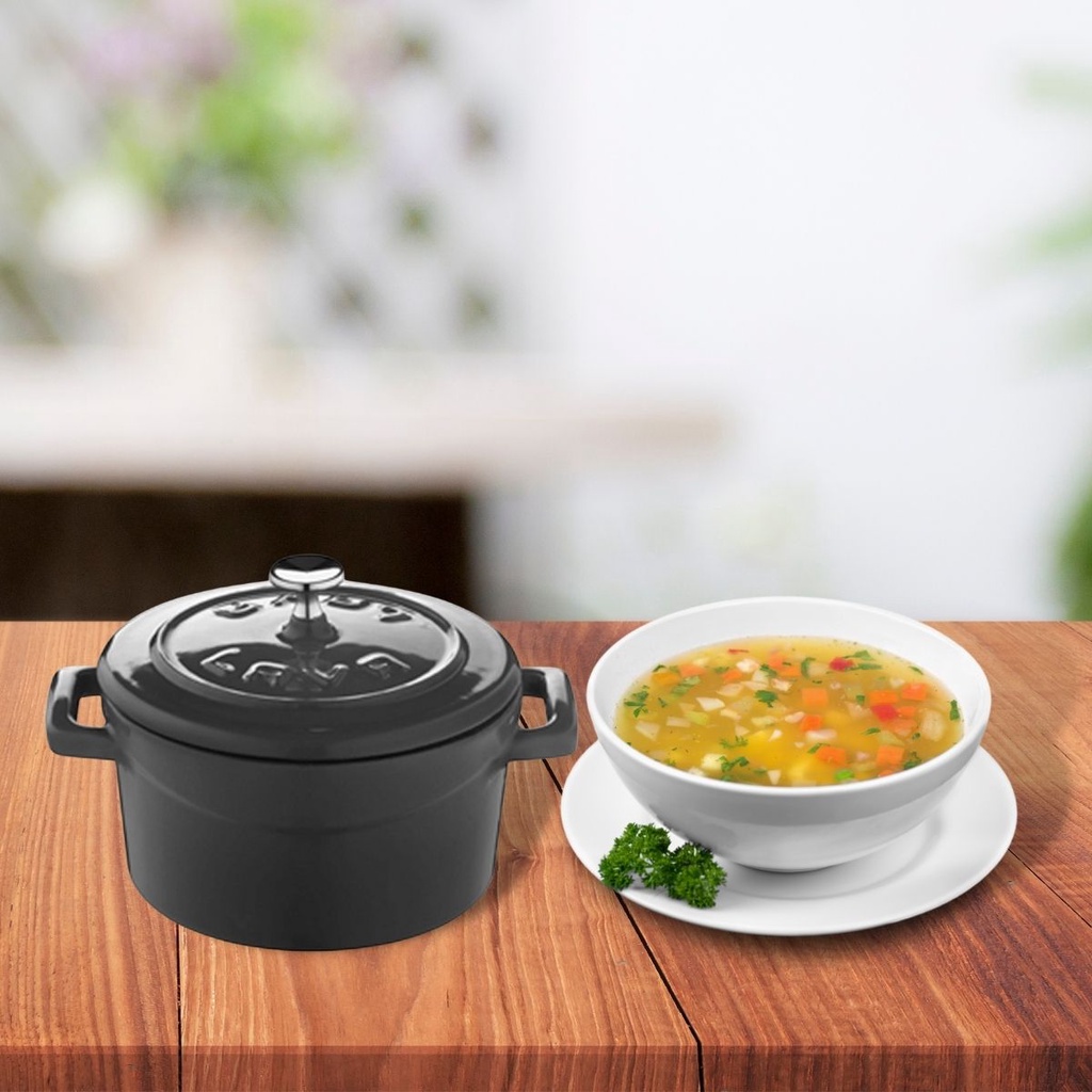Nồi Gang Lava Folk Mini Casserole Đường Kính 10cm - 0.35L