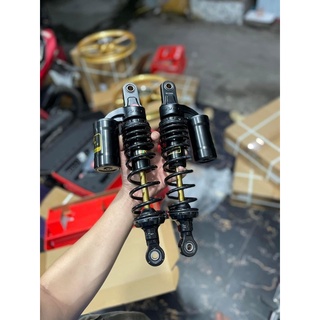 Phuộc rcb lò xo đen ty vàng có bình dầu gắn xe máy
