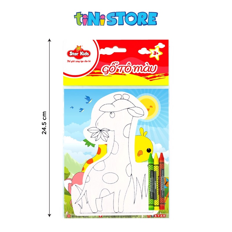 Đồ chơi bằng gỗ tiNiToy bộ tô màu con hươu 108132004