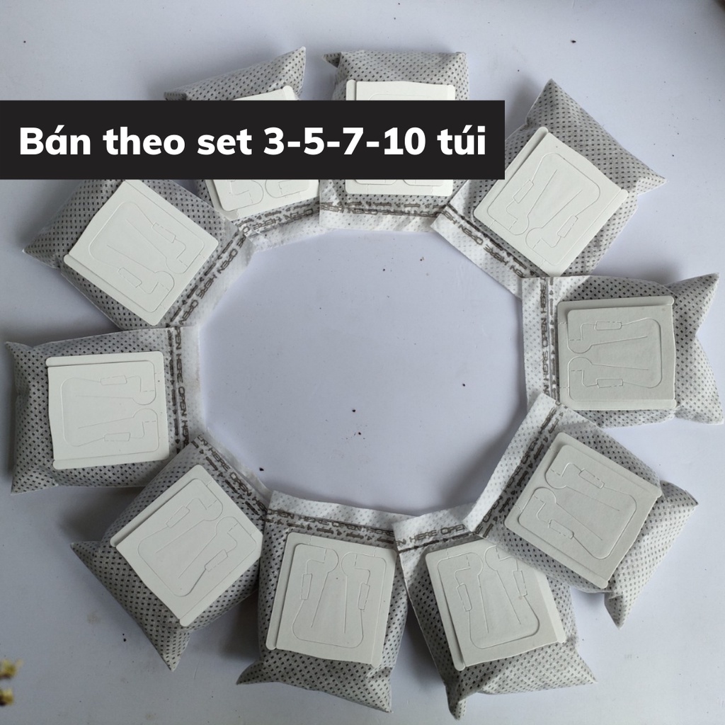 Cà phê phin giấy rang xay Robusta và Arabica nguyên chất chuẩn vị set 3 gói nhỏ gọn tiện lợi mang đi du lịch