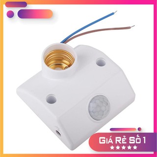 [ XẢ HÀNG ] Đui Đèn Cảm Ứng Hồng Ngoại E27  Chất Đời Đầu, Đui Đèn Thông Minh Tự Động Bật Tắt E27