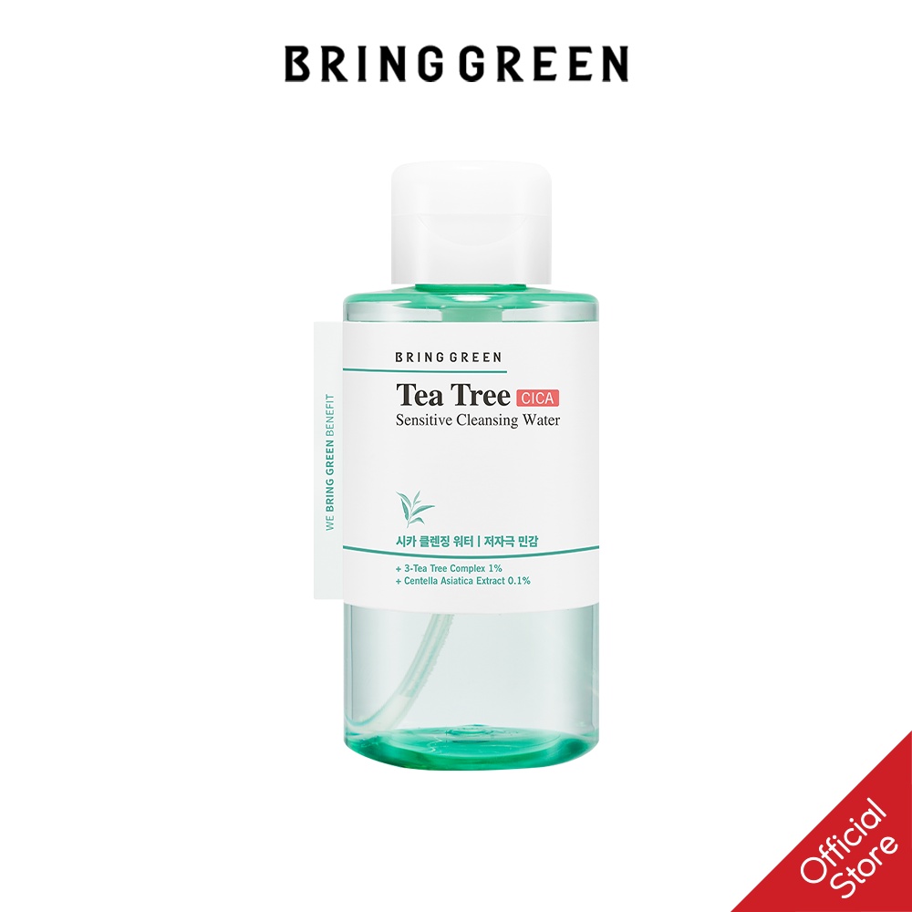 Nước Tẩy Trang Giảm Mụn Làm Dịu Da Bring Green Tea Tree Cica Sensitive Cleansing Water 500ml