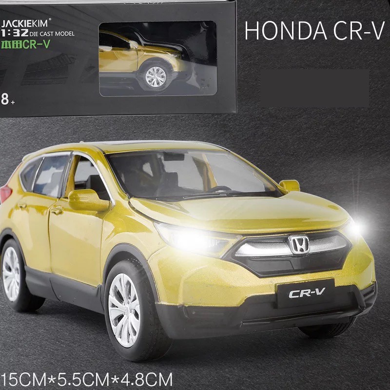 Xe HONDA CRV mô hình Kim Loại có âm nhạc, chạy cót 14.5x6x5cm