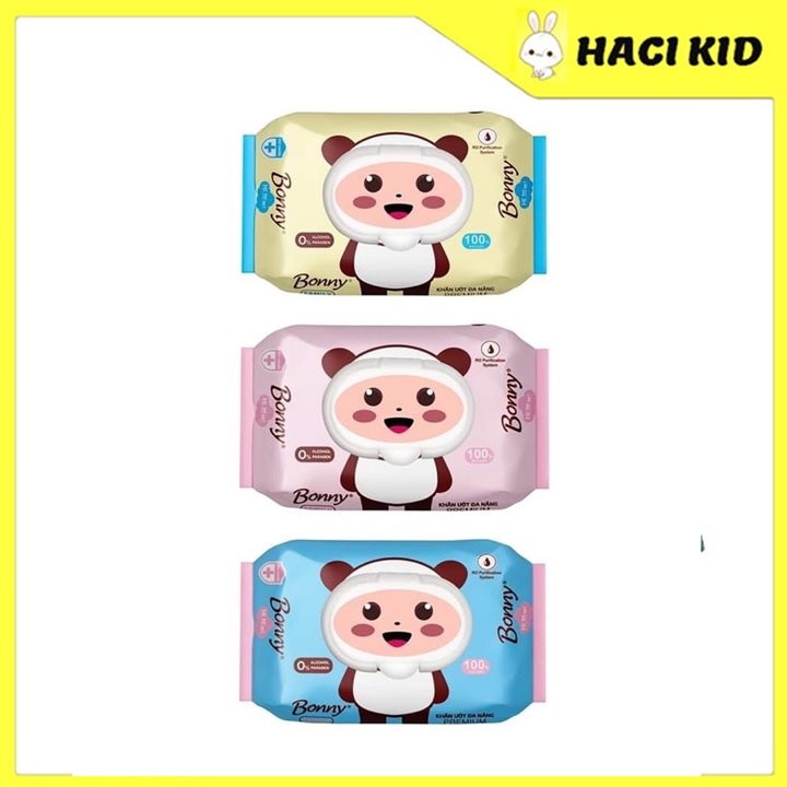( LOẠI XỊN ) Khăn giấy ướt hình gấu Phú Đạt / Thiên Phúc hàng chuẩn loại 120 tờ / bịch siêu dai mềm mại