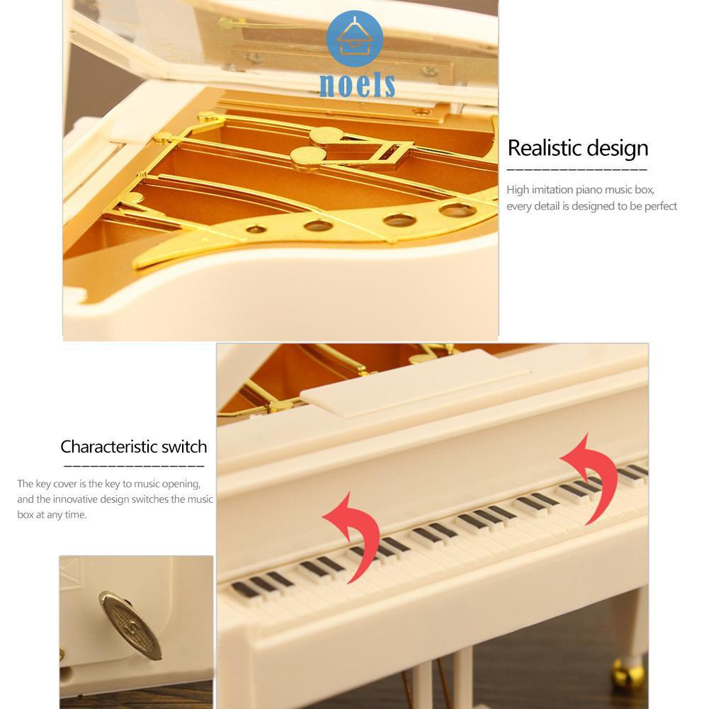 Hộp Nhạc Hình Đàn Piano Mini Bằng Kim Loại Phong Cách Cổ Điển Sáng Tạo