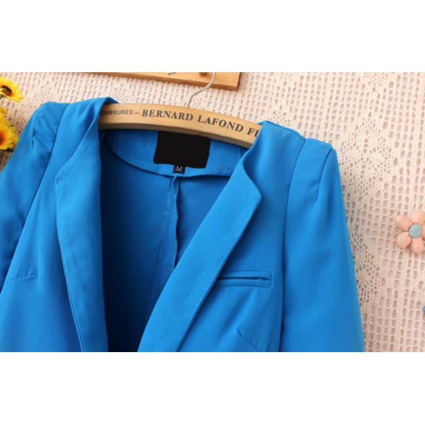 Áo khoác, vest nữ tay lỡ phong cách thanh lịch, công sở màu xanh | BigBuy360 - bigbuy360.vn