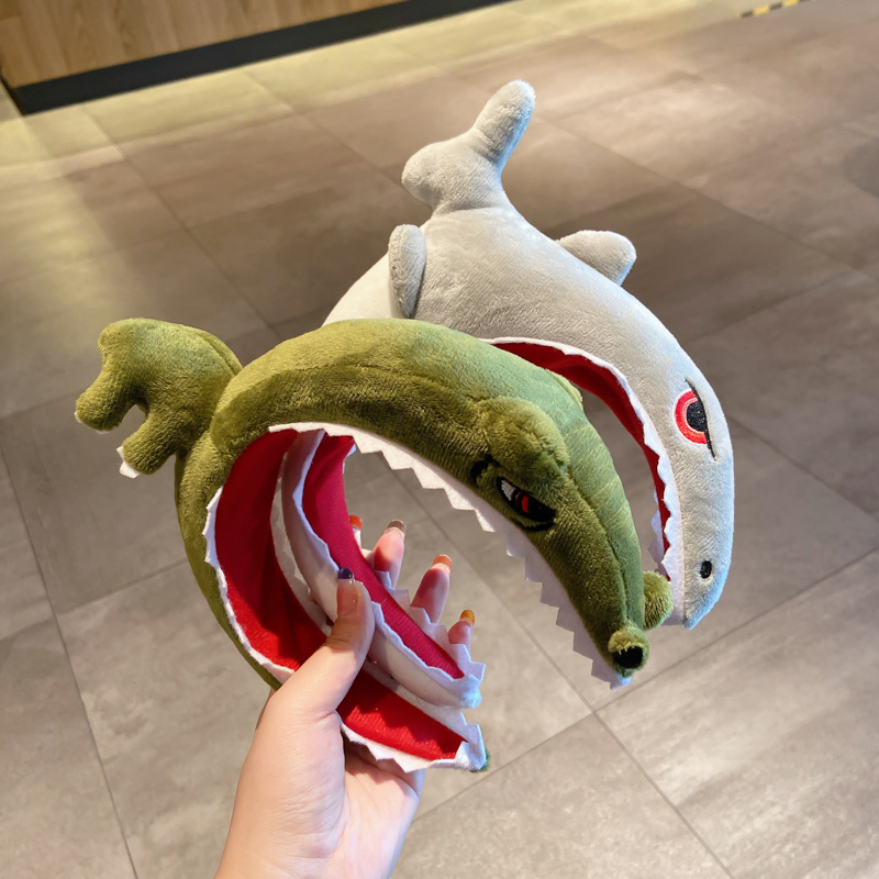 Băng đô trang trí hình cá mập ngộ nghĩnh phong cách Hàn Quốc