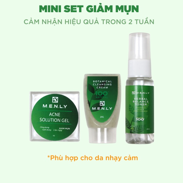 Bộ sản phẩm mini chăm sóc da cho nam Menly