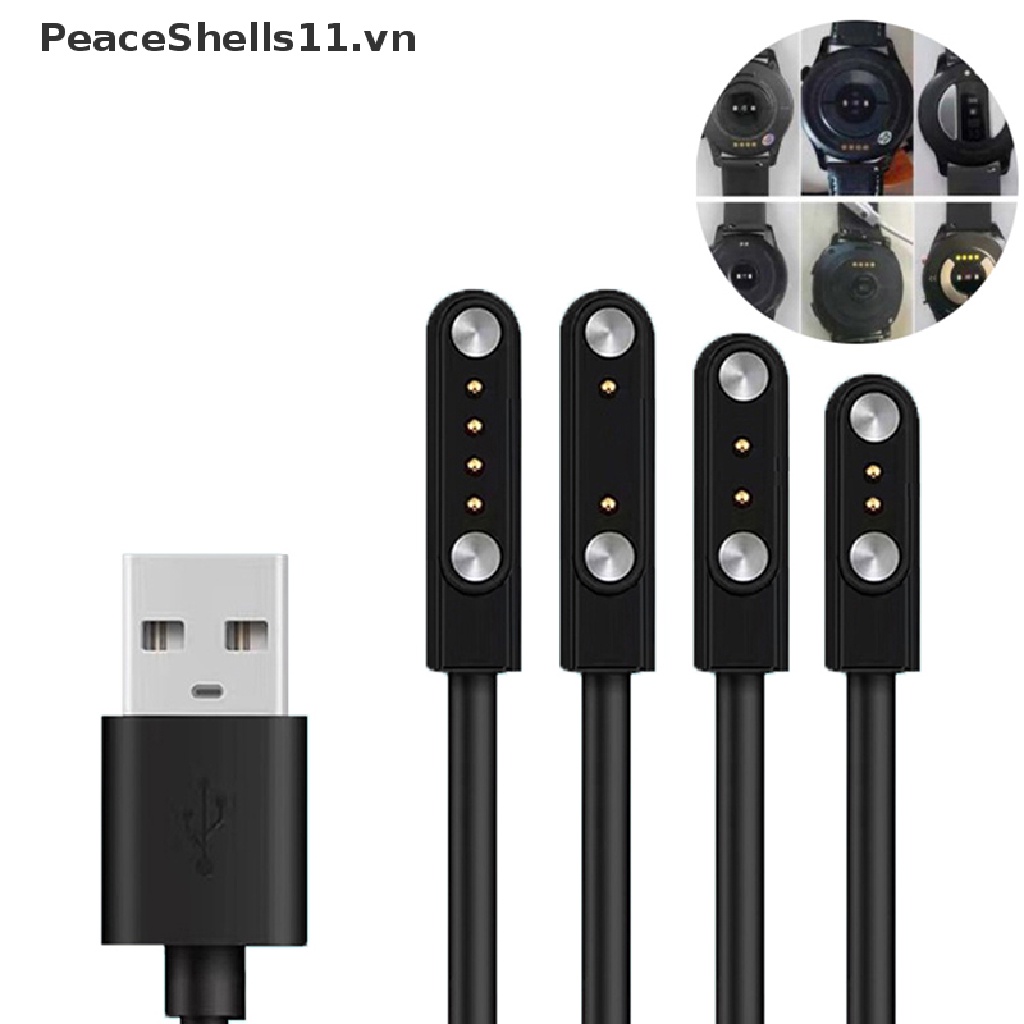 Dây Cáp Sạc Từ Tính 2 Pin 4 Pin USB Cho Đồng Hồ Thông Minh 7.62mm 2.54mm 4mm
