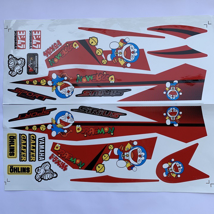 Tem xe Sirius Doraemon đỏ