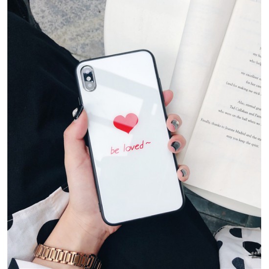 ốp iphone kính cường lực sang trọng be loved cho iphone từ 6 đến 11 pro max 12 13 promax xsmax xs k84