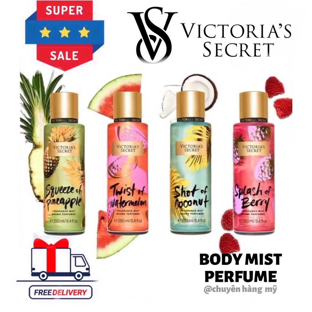 𝗕𝗢𝗗𝗬𝗠𝗜𝗦𝗧𝗣𝗘𝗥𝗙𝗨𝗠𝗘⚜️Xịt thơm Body Mist Victoria’s Secret Juice Bar 250ml