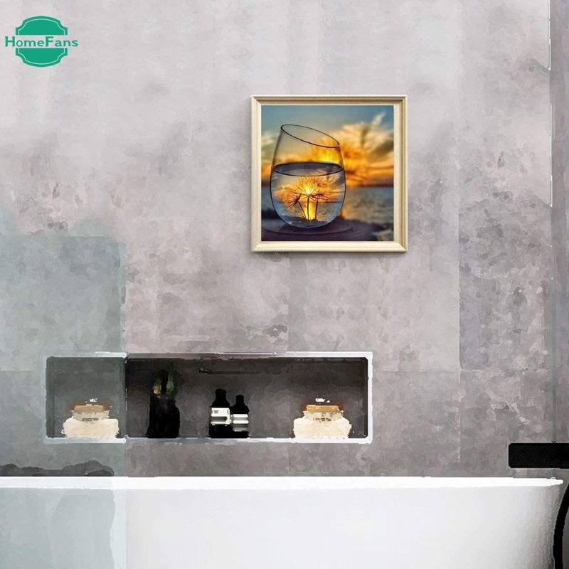 Bộ tranh đính đá 5D tự làm hình cốc nước nghệ thuật 5D cho người lớn 30 X 30cm