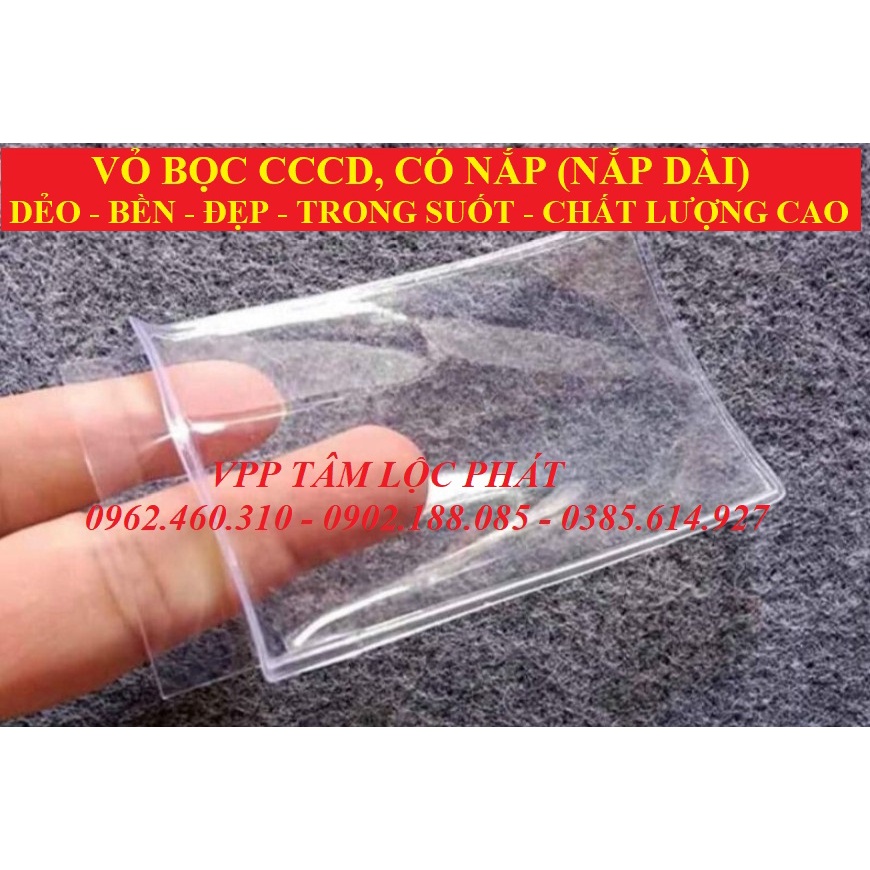 Combo 10 Vỏ Bọc thẻ CCCD (LOẠI 1, CÓ NẮP), thẻ ATM, bằng lái xe, thẻ tín dụng, thẻ căn cước