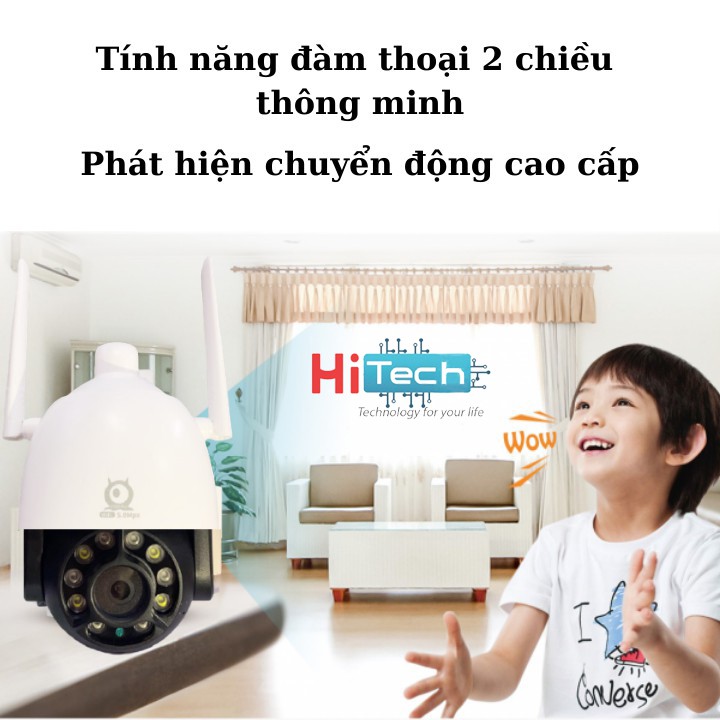 Camera Wifi Camera Ngoài Trời v380 C12 Hiển thị 5.0 MPX - Kèm thẻ nhớ 128G - Hình ảnh siêu nét độ zoom cực xa