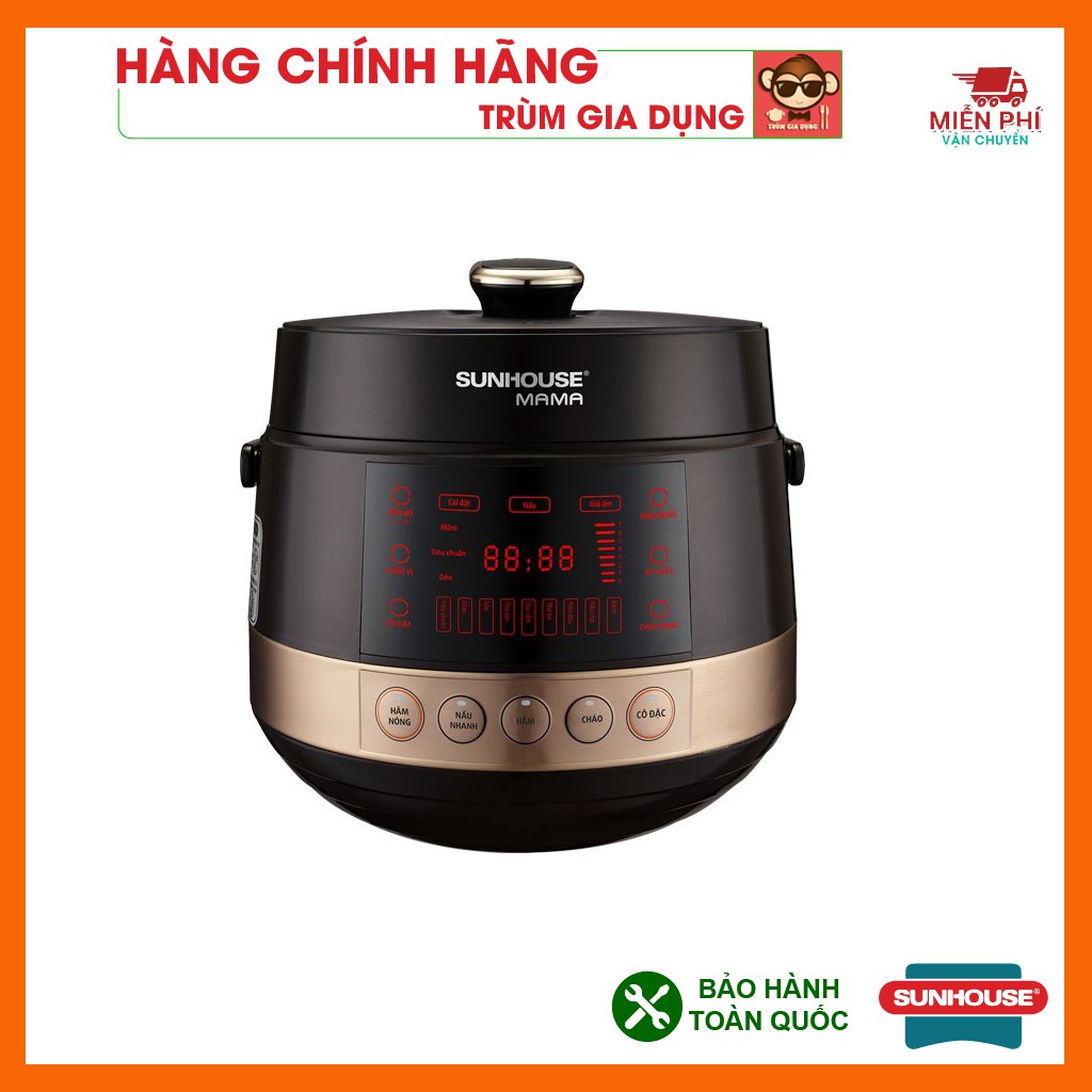 ○♛♀Nồi áp suất điện tử đa năng Sunhouse 5L SHD1585B, Mama SHD1585B.