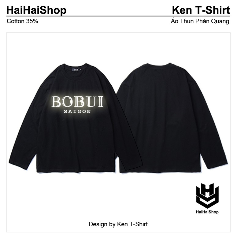 Áo Thun Phản Quang Bạc BoBui Tay Dài Oversize Form Rộng Nam Nữ Unisex