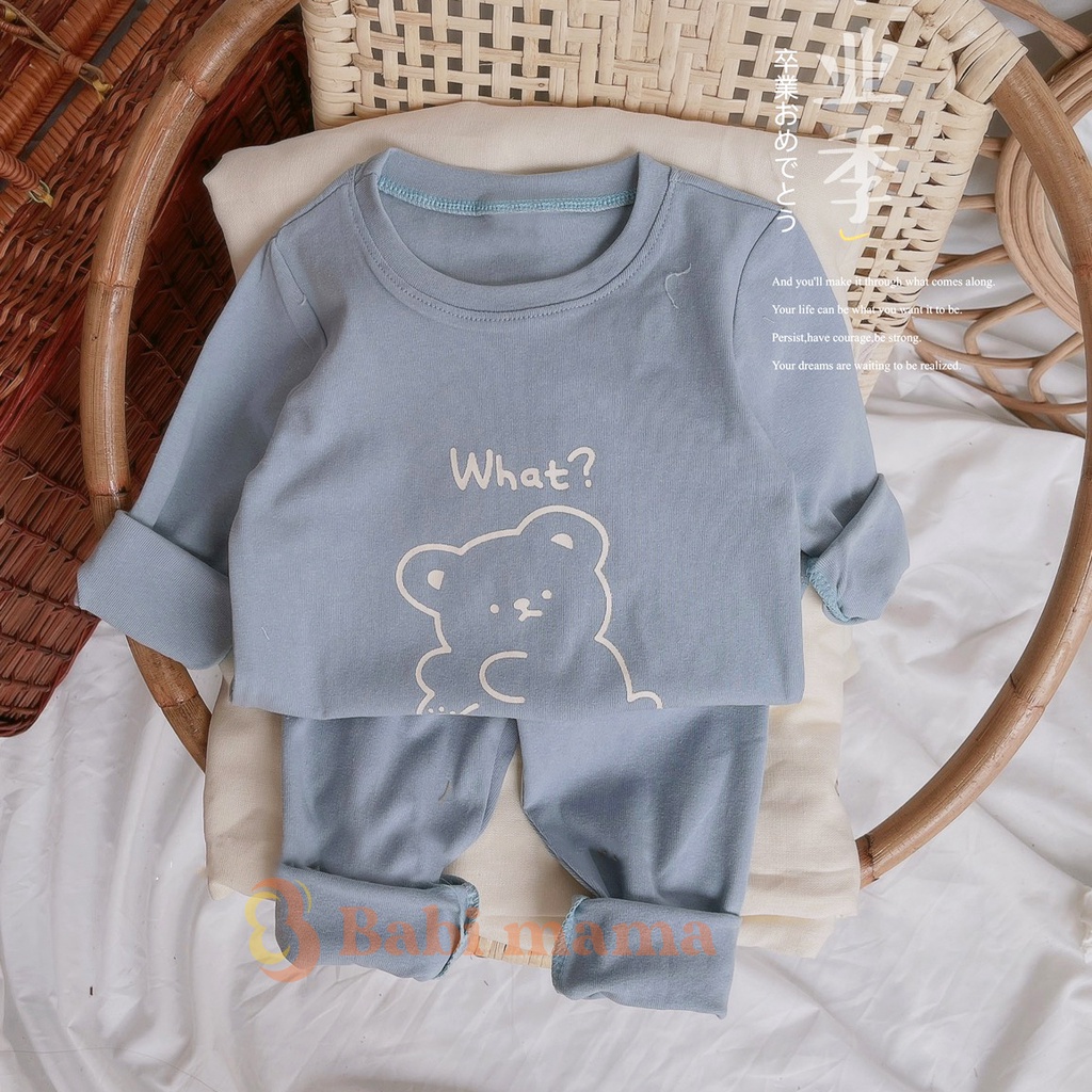 Bộ Quần Áo Dài Tay Bozip Cotton 100% Dành Cho Bé - TD07 - Babi mama