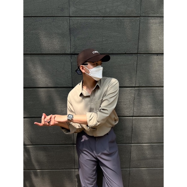 SIAM SƠMI DÀI TAY 1 TÚI ĐƠN GIẢN NAM NŨ ĐỀU BẬN XINH 2 MÀU NÂU VÀ GHI FORM RỘNG