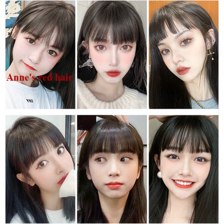 Bộ tóc giả mái ngang in hoạt hình dễ thương cho nữ