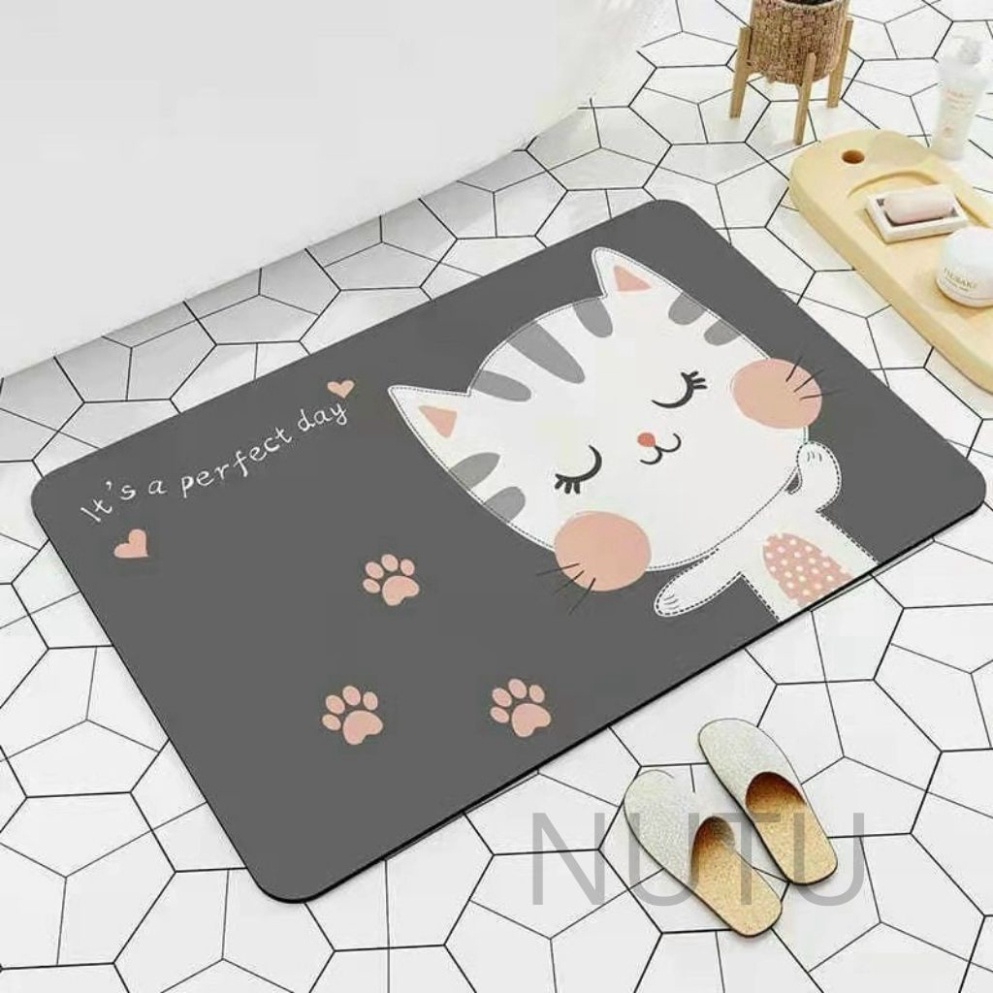 Thảm Lau Chân Silicon Hình Thú - thảm lau chân silicon kute - Kanta store
